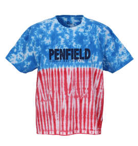 Penfield タイダイロゴプリント半袖Tシャツ ブルー×レッド