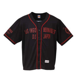 新日本プロレス L・I・Jベースボールシャツ(3rdモデル/ブラック×レッド) ブラック×レッド