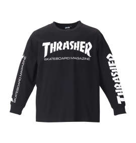 THRASHER ポケット付長袖Tシャツ ブラック