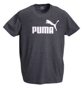 PUMA エッセンシャルヘザー半袖Tシャツ プーマブラックヘザー