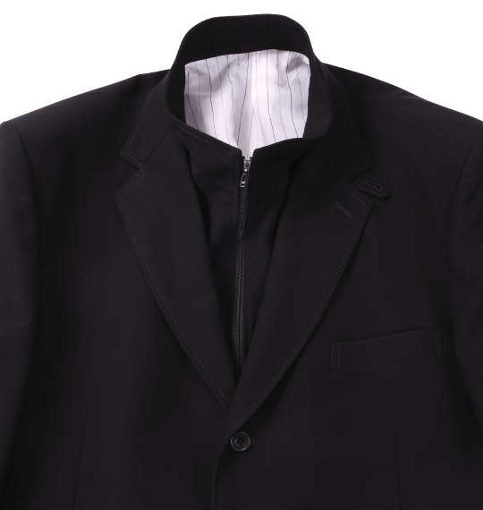  デザインシングル3ツ釦スーツ ブラック