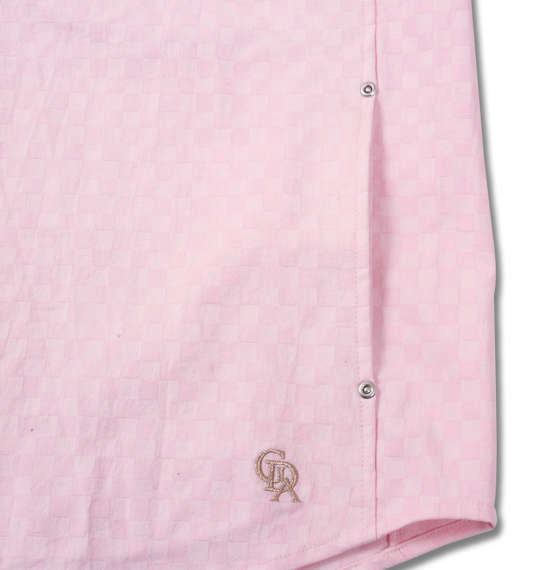 GLADIATE ブロックジャガード刺繍シャツ ピンク
