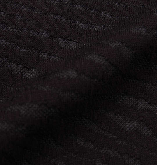 絡繰魂 ゼブラジャガード鯉刺繍半袖ポロシャツ ブラック
