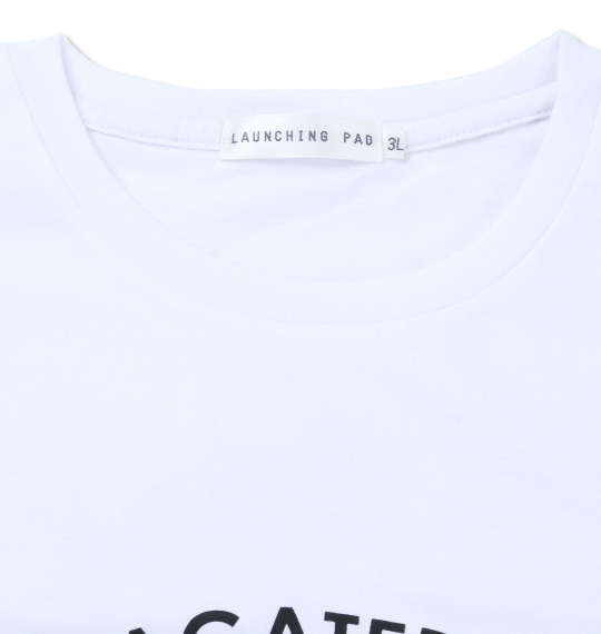 launching pad 甘編みスラブ天竺半袖パーカー+半袖Tシャツ ブラック杢×ホワイト