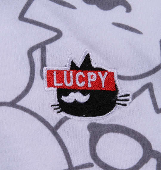 LUCPY 半袖フルジップパーカー+ハーフパンツ ホワイト