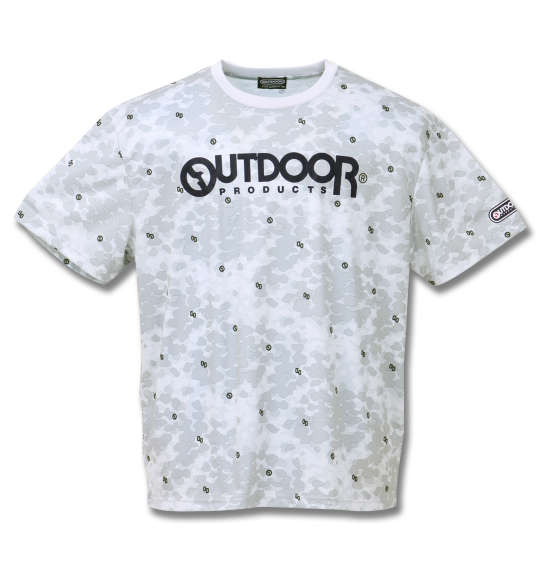 OUTDOOR PRODUCTS DRYメッシュ総柄半袖Tシャツ グレー