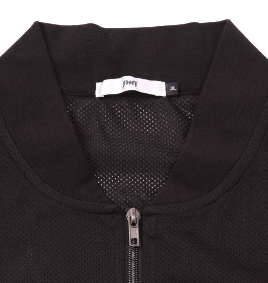 RIMASTER メッシュワッペン付半袖ブルゾン+半袖Tシャツ ブラック×ホワイト