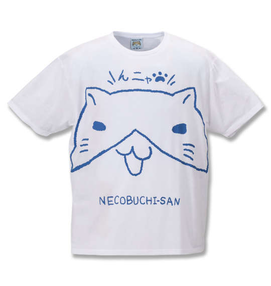 NECOBUCHI-SAN デカプリント半袖Tシャツ ホワイト