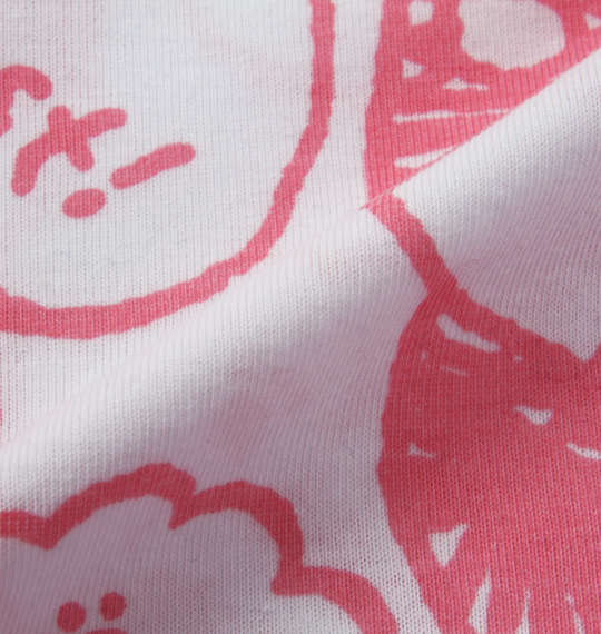 NECOBUCHI-SAN 総柄プリント半袖Tシャツ ホワイト×ピンク