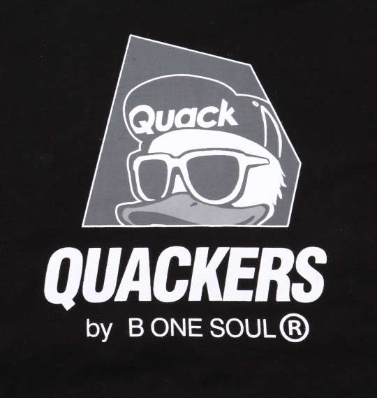 b-one-soul DUCK DUDEロゴプリント長袖Tシャツ ブラック