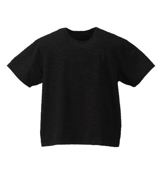 Roen grande 斜め膨れジャガード半袖Tシャツ ブラック