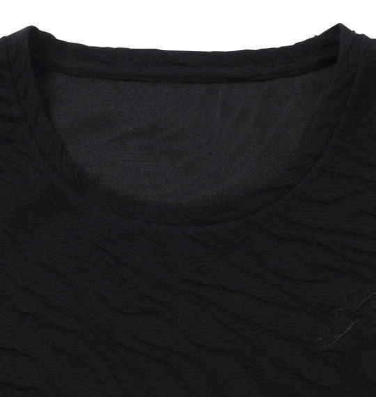 Roen grande 斜め膨れジャガード半袖Tシャツ ブラック