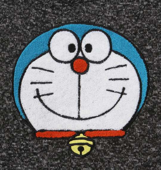 I'm Doraemon ニットフリースサガラ刺繍プルパーカー チャコール杢