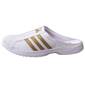 adidas クロッグ ホワイト×ゴールド:
