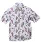 NEW THREE ドビープリントシャツ(半袖) サックス系: