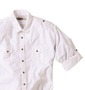 KANSAI JEANS ロールアップシャツ ホワイト: