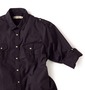KANSAI JEANS ロールアップシャツ ブラック: