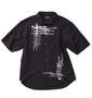 WILD LIFE シャツ+Tシャツ(半袖) ブラック×パープル: