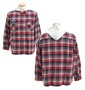 OUTDOOR PRODUCTS チェックネルシャツ レッド系: