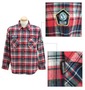 OUTDOOR PRODUCTS チェックネルシャツ レッド系: