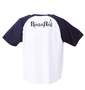 MUSIC TELEVISION ラグランTシャツ(半袖) ホワイト×ネイビー:
