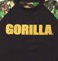 Gorilla ラグランTシャツ ブラック×グリーン系: