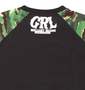 Gorilla ラグランTシャツ ブラック×グリーン系: