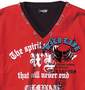 WILD LIFE フェイクVTシャツ(半袖) レッド×ブラック: