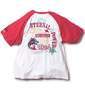 LIFE GUARD ラグランTシャツ(半袖) オフホワイト×ピンク: