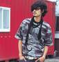 WILD LIFE Tシャツ(半袖) チャコール(迷彩):