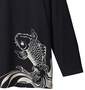 絡繰魂 和柄ラグランVTシャツ スミクロ: