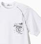 絡繰魂 和柄ラグランTシャツ半袖 オフホワイト: