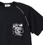 絡繰魂 ラグランTシャツ半袖 スミクロ: