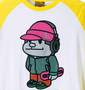 Gorilla ラグランTシャツ ホワイト×イエロー: