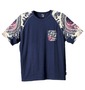波乗達人 和柄Tシャツ(半袖) ネイビー: