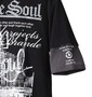 b-one-soul フェイク五分袖キーネックTシャツ ブラック×チャコール: