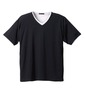 COLLINS ワッフルジップ+VTシャツ半袖 モクグレー×ブラック: