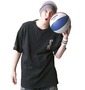 豊天 和柄 Tシャツ(半袖) ブラック: 着用イメージ