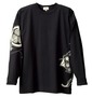 絡繰魂 和柄Tシャツ ブラック: