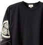 絡繰魂 和柄Tシャツ ブラック: