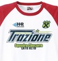Himz&Herz ラグランTシャツ(半袖) ホワイト×レッド: