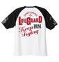 LIFE GUARD ラグランTシャツ(半袖) オフホワイト×ブラック: