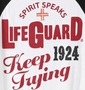 LIFE GUARD ラグランTシャツ(半袖) オフホワイト×ブラック: