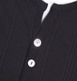 Pincponc ヘンリーTシャツ半袖 ブラック: フロントボタン