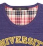 Pincponc プリントTシャツ 杢パープル:
