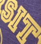 Pincponc プリントTシャツ 杢パープル: フロントフロッキープリント