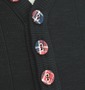 Pincponc VヘンリーTシャツ ブラック: フロントボタン