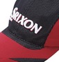 SRIXON ソフトバイザーキャップ ブラック×レッド: