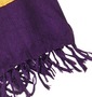  ロゴプリントストール パープル: フリンジ