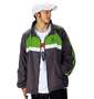 LE COQ SPORTIF ウィンドジャケット チャコール×グリーン: